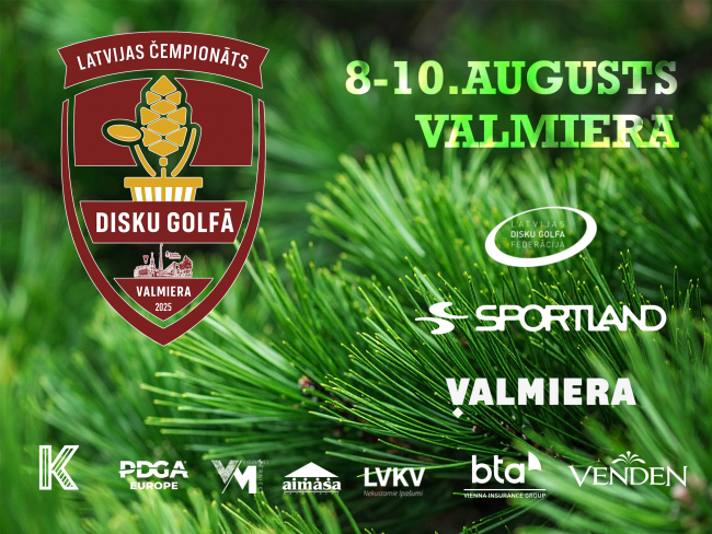 Valmierā norisināsies 13. Latvijas disku golfa čempionāts 2025